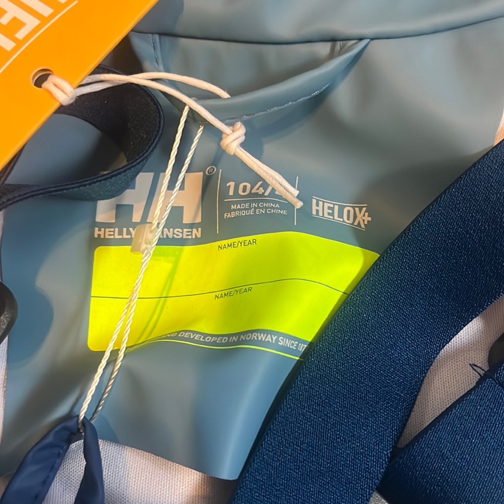 Helly Hansen Kids Bergen 2.0 PU Rainset Deep Fjord Kids sizes NWT - Picture 7 of 13
